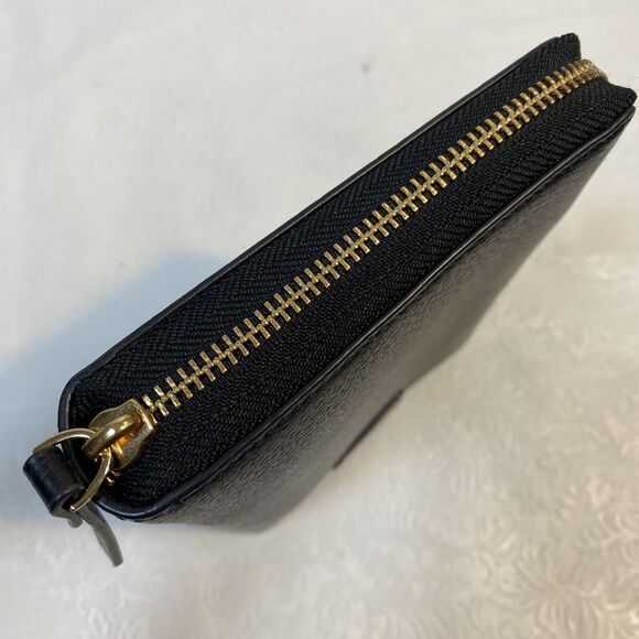 Kate Spade Black Leather 6 Ring Personal Organizer Planner - Picture 4 of 16